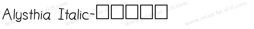 Alysthia Italic字体转换